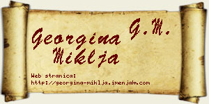 Georgina Miklja vizit kartica